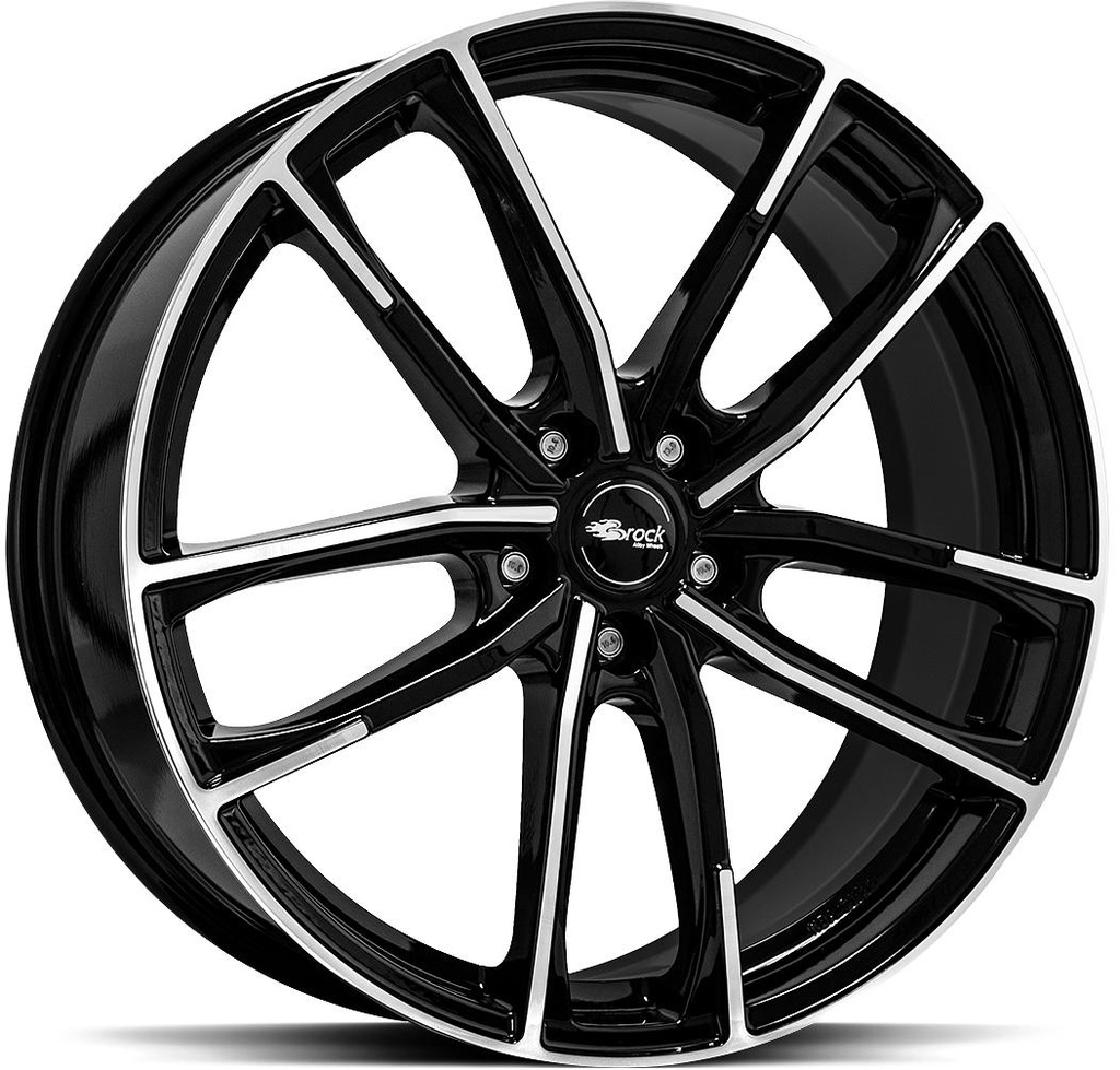 BROCK B38 BLACK FULL POL 8x18 5/112 ET40 CB57.1