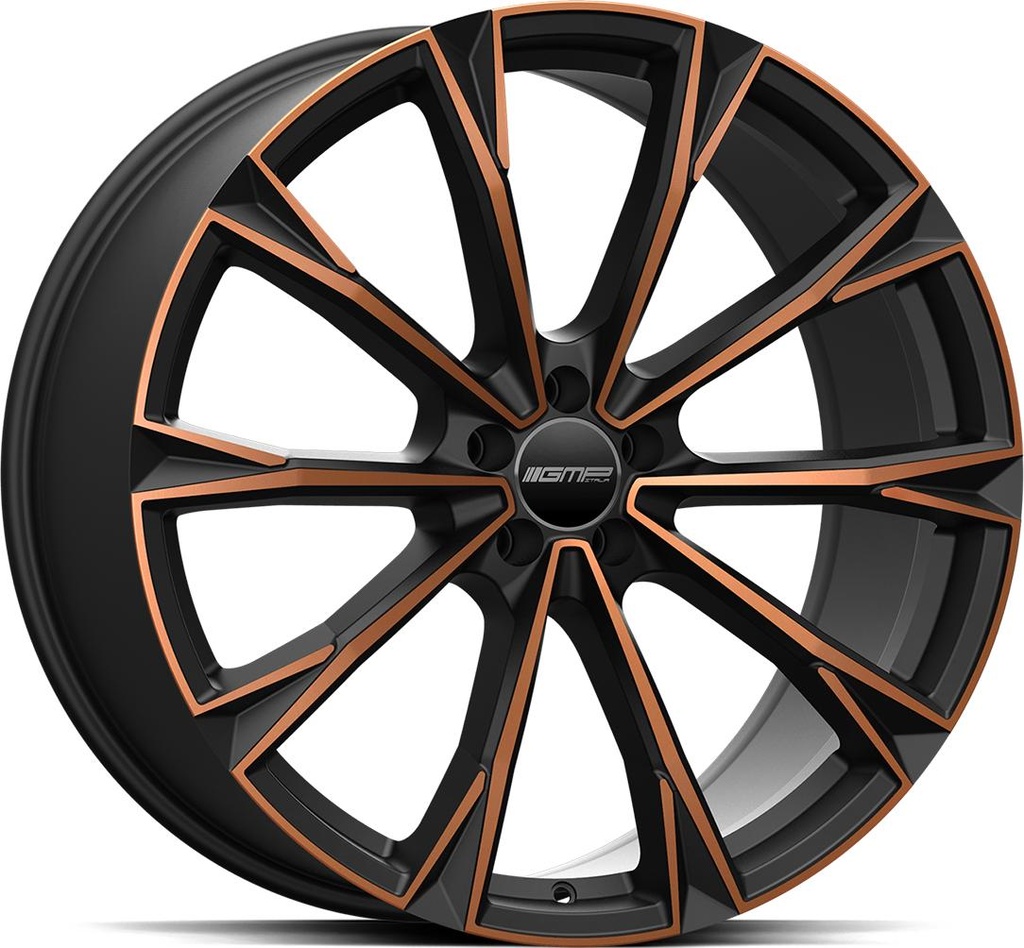 GMP TOTALE SATIN BLACK BRONZE ORANGE 8.5x20 5/114.3 ET45 CB73.1