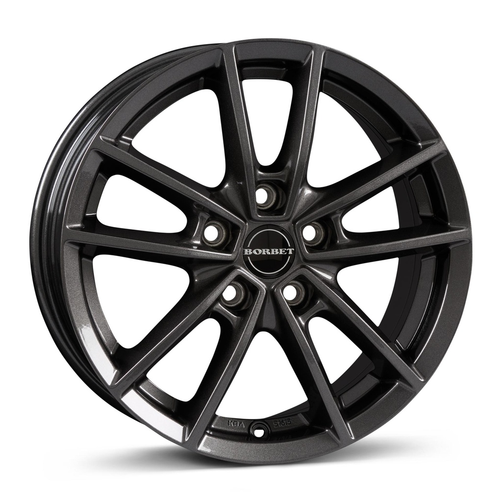 BORBET W MIST ANTRACITE GLOSS 7x17 5/112 ET43 CB57.1