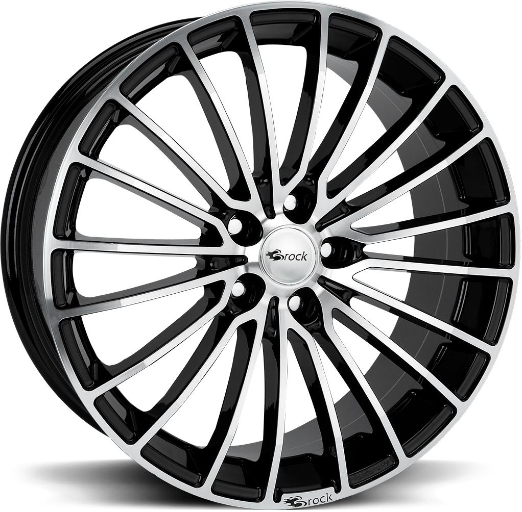 BROCK B24 BLACK FULL POLISH 7.5x16 5/114.3 ET48 CB72.6