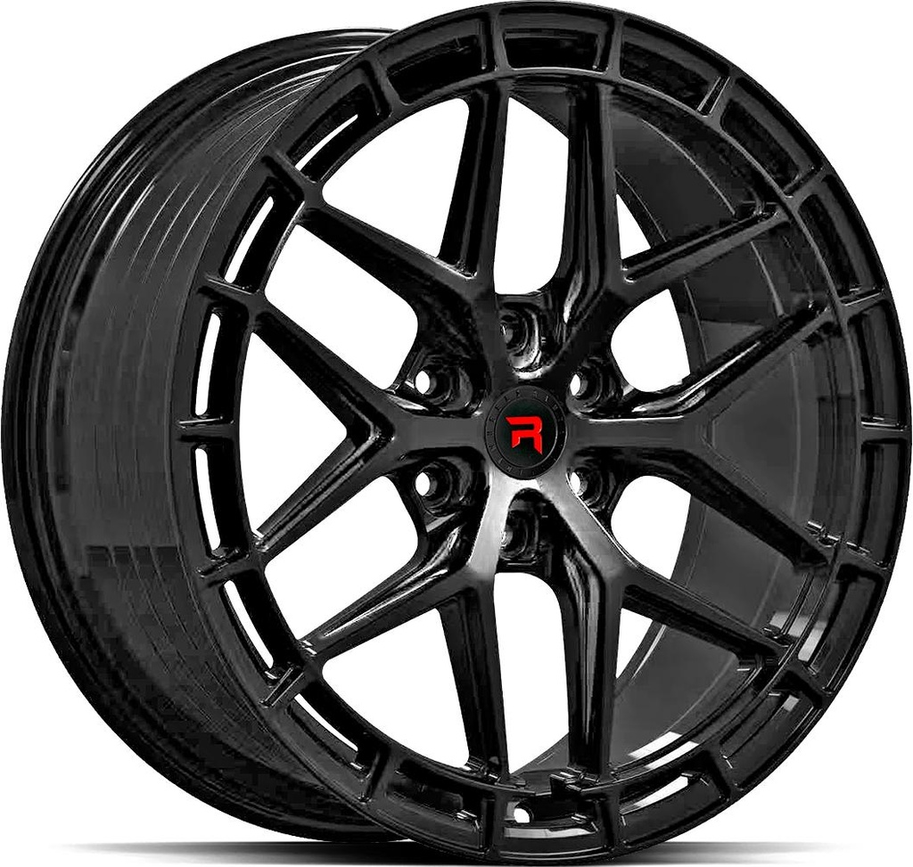 R-SERIES R21 GLOSS BLACK 8x18 6/130 ET50 CB84.1