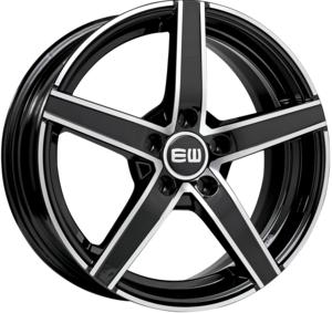 ELIT WHEELS EW12 BLACK / POLISHED 6.5x16 4/108 ET20 CB65.1
