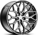 VOSSEN HF2 BRUSH GLOSS BLACK 10.5x22 5/112 ET30 CB66.6